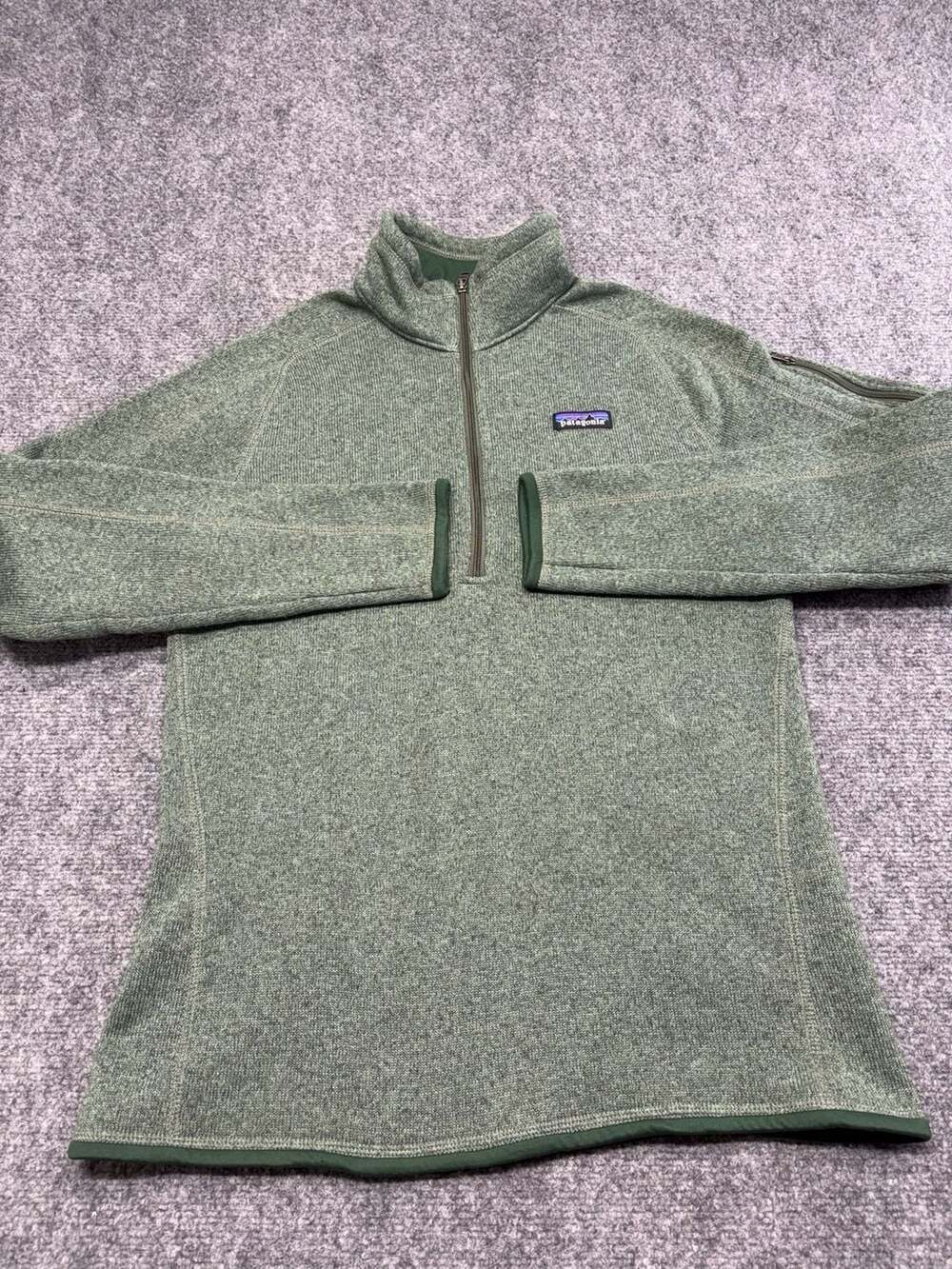 Patagonia Better Sweater 1/4-Zip Fleece Pullover Grn/heather Womens Size L 25618